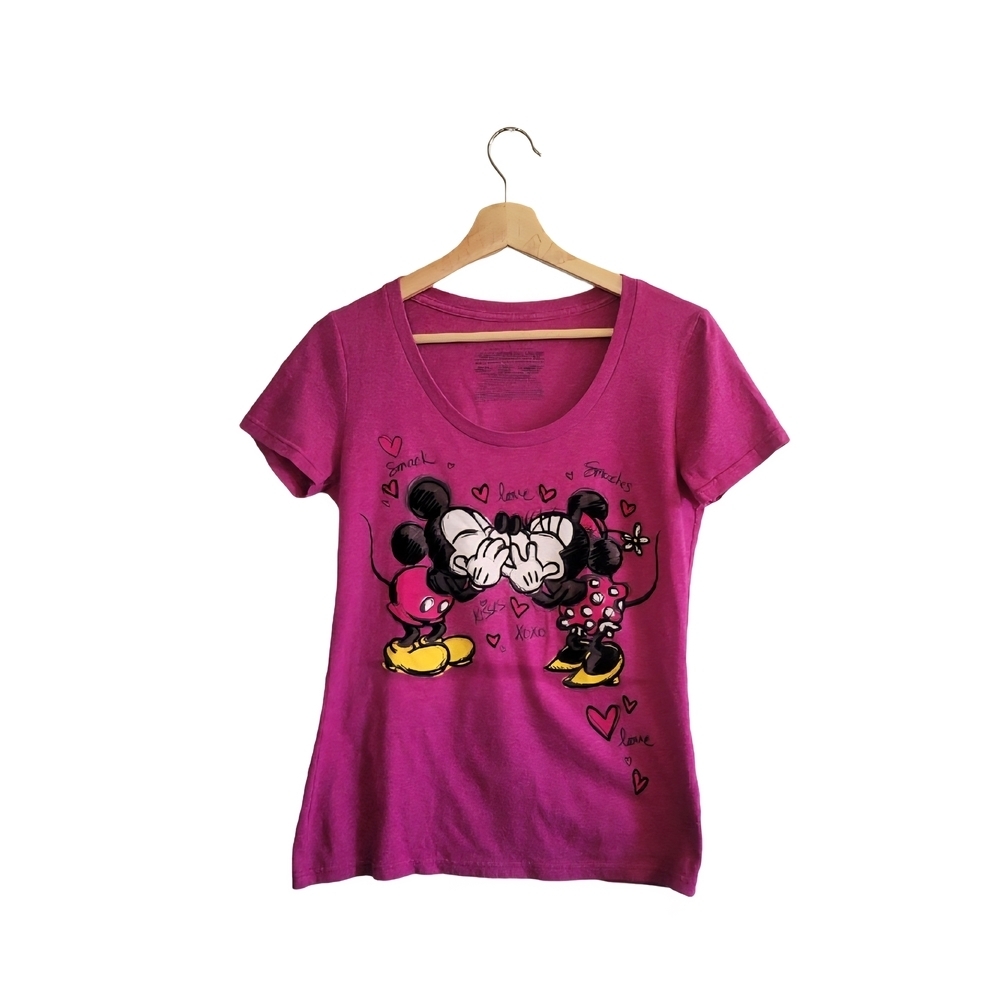 🎈Sale🎈DISNEY Mickey & Minnie Mouse Pink Short Sleeve Tee Size S/M